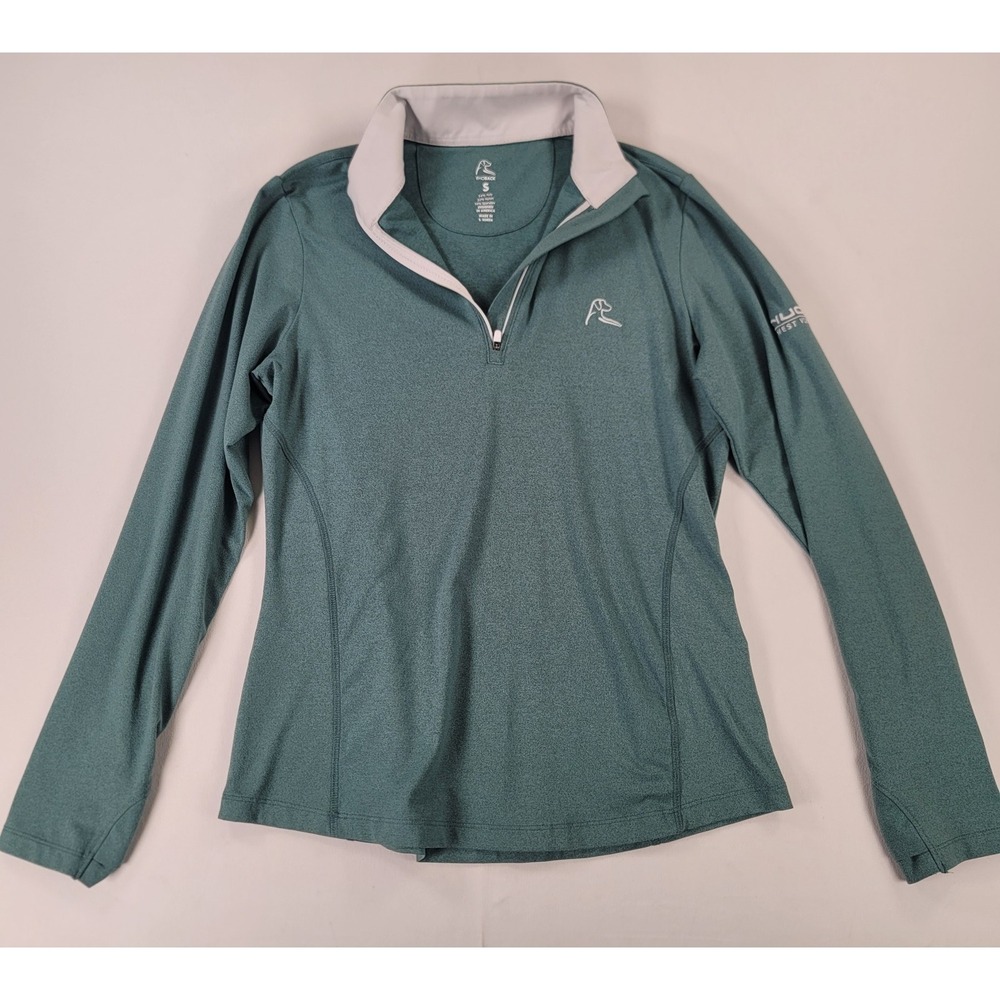 Rhoback Women's Quarter Zip‎ Pullover Small Green Performance Golf Shirt USA